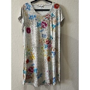 Johnny Was Wildflower Dress Sleep Wear Cap Sleeve Lingerie Size XL Nightgown